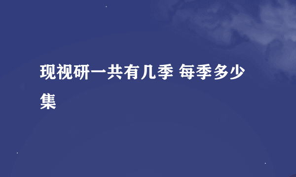 现视研一共有几季 每季多少集