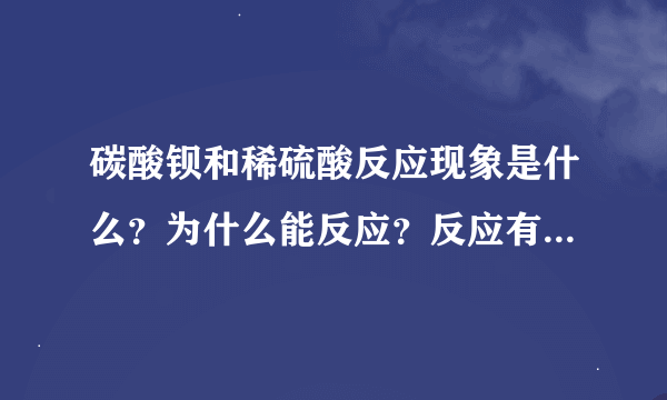 碳酸钡和稀硫酸反应现象是什么？为什么能反应？反应有什么条件？