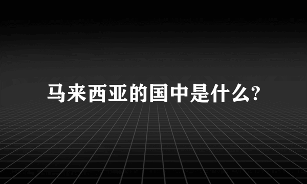 马来西亚的国中是什么?