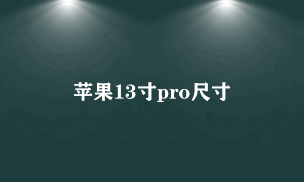 苹果13寸pro尺寸