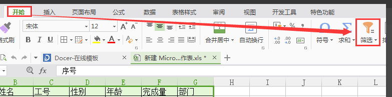 怎么使用excel表格的筛选功能