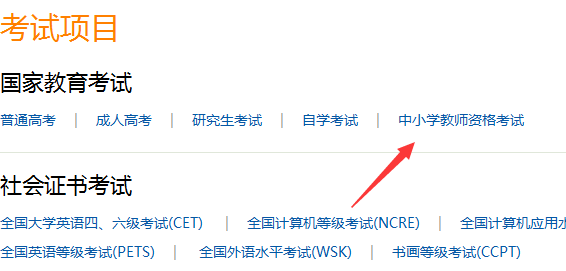 中小学教师资格考试网怎么进入？