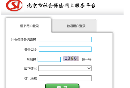 北京市社会保险网上服务平台登录口令是什么