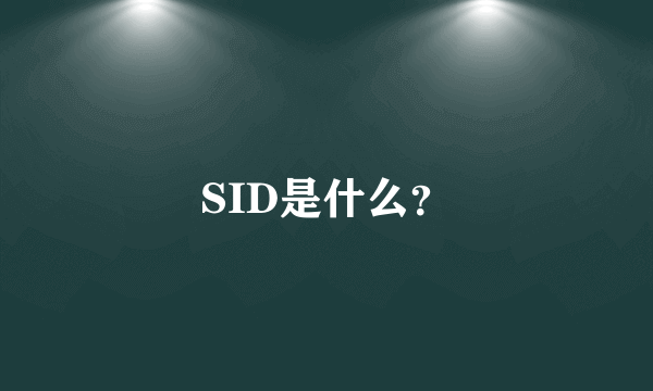 SID是什么？