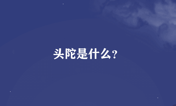 头陀是什么？