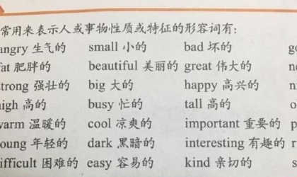 英语中的各种词性