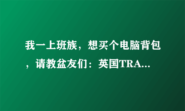 我一上班族，想买个电脑背包，请教盆友们：英国TRAVALUE电脑背包和瑞士军刀威戈的背包哪个比较合适？