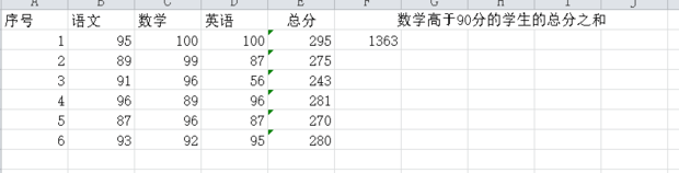 EXCEL求和函数公式