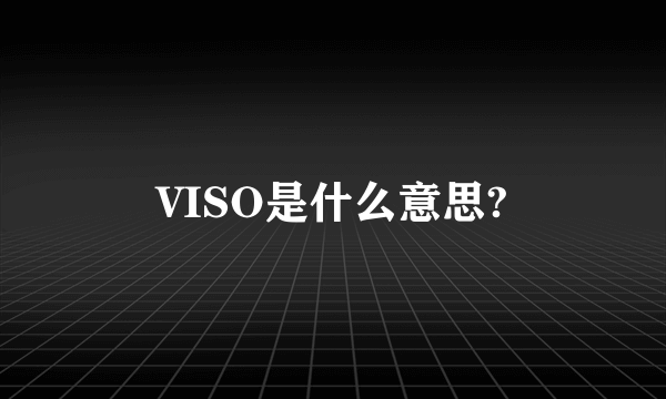 VISO是什么意思?