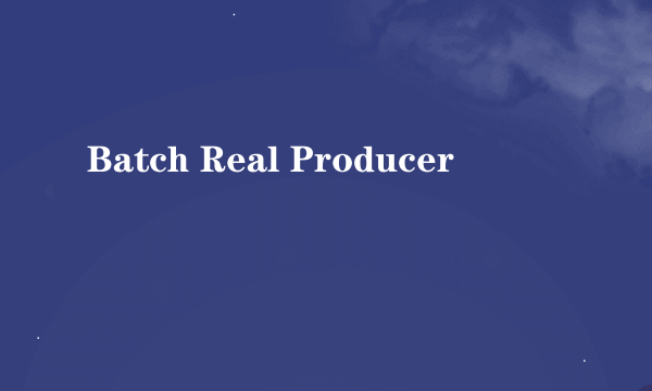 Batch Real Producer