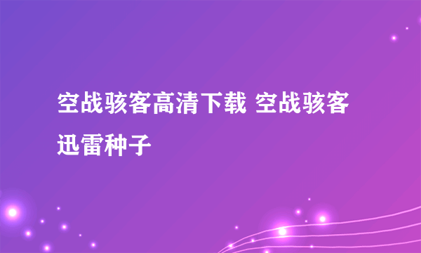 空战骇客高清下载 空战骇客迅雷种子