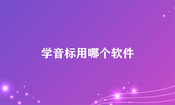 学音标用哪个软件