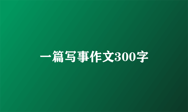 一篇写事作文300字