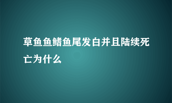 草鱼鱼鳍鱼尾发白并且陆续死亡为什么