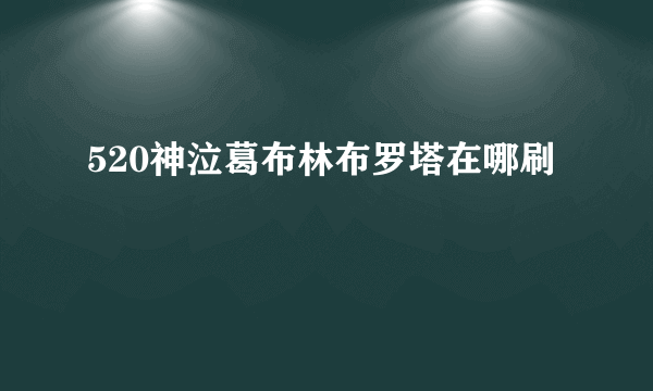 520神泣葛布林布罗塔在哪刷