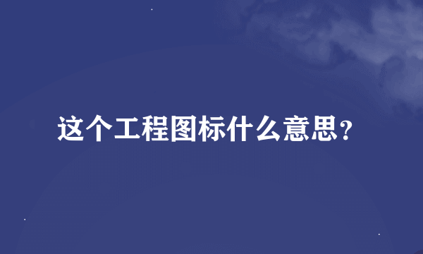 这个工程图标什么意思？