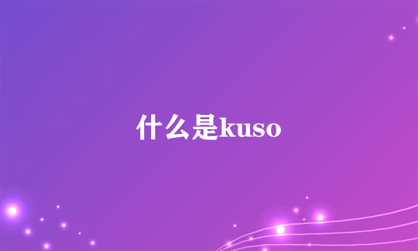 什么是kuso