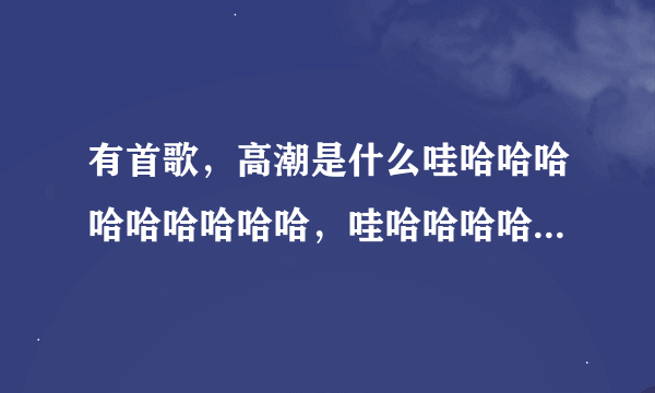 有首歌，高潮是什么哇哈哈哈哈哈哈哈哈哈，哇哈哈哈哈哈哈哈哈哈。好像是关于爸爸的(好像)，比较轻快，