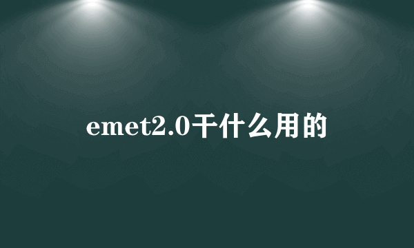 emet2.0干什么用的