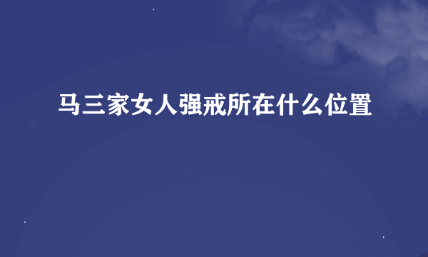 马三家女人强戒所在什么位置