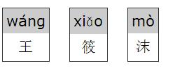 (王筱沫)怎么拼音