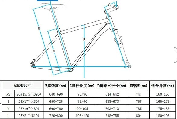 捷安特车架尺寸