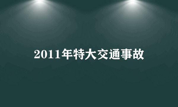 2011年特大交通事故