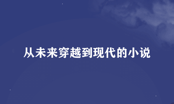 从未来穿越到现代的小说