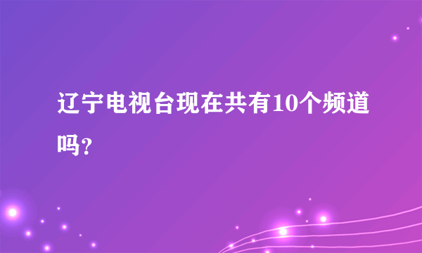 辽宁电视台现在共有10个频道吗？