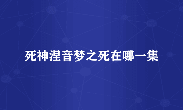 死神涅音梦之死在哪一集