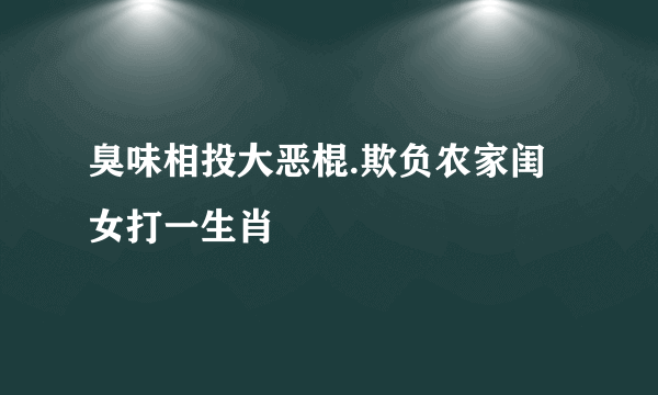 臭味相投大恶棍.欺负农家闺女打一生肖