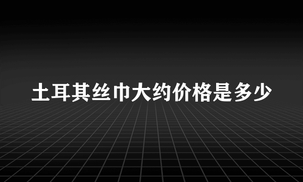 土耳其丝巾大约价格是多少