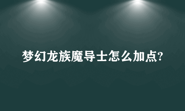 梦幻龙族魔导士怎么加点?