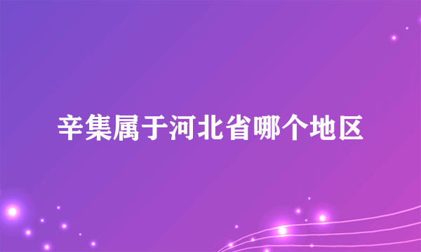 辛集属于河北省哪个地区