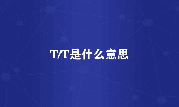 T/T是什么意思