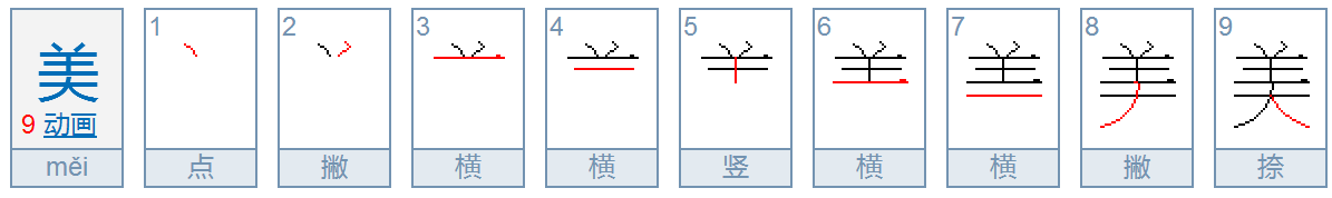 美字的笔顺是什么