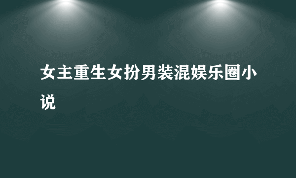 女主重生女扮男装混娱乐圈小说