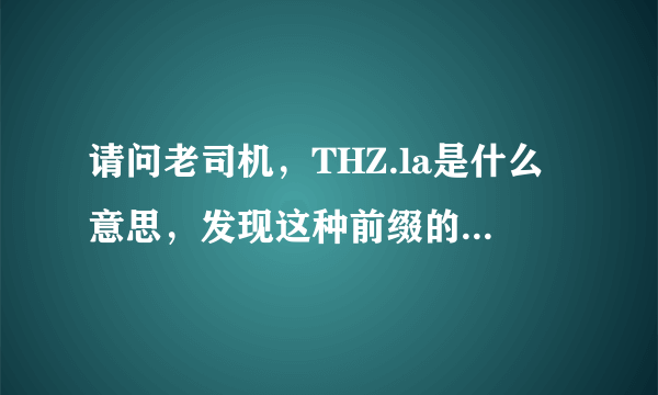 请问老司机，THZ.la是什么意思，发现这种前缀的文件很大啊