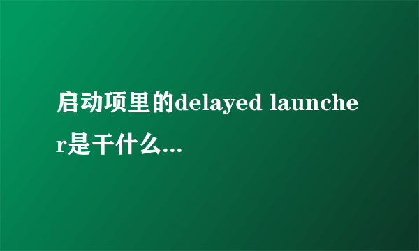 启动项里的delayed launcher是干什么的？可以禁止吗