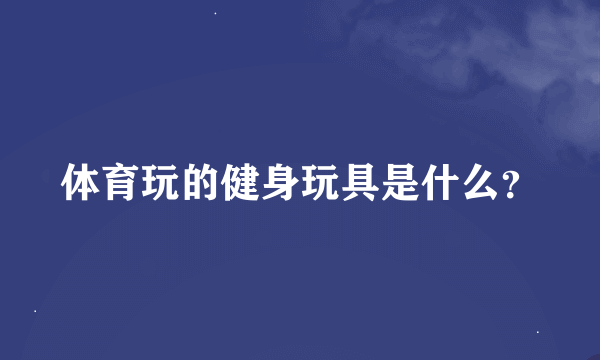 体育玩的健身玩具是什么？