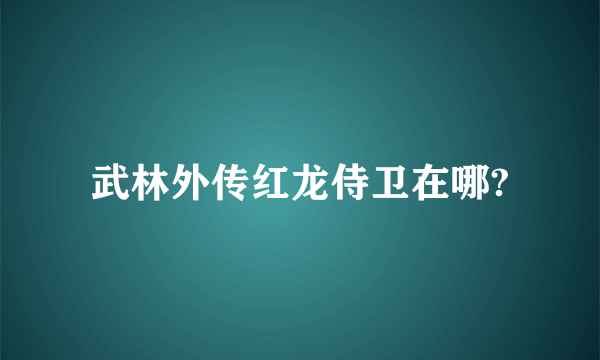 武林外传红龙侍卫在哪?