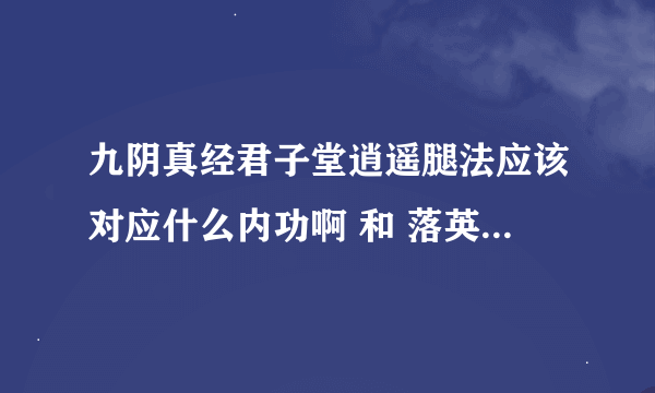 九阴真经君子堂逍遥腿法应该对应什么内功啊 和 落英飞花剑一样用通慧功吗