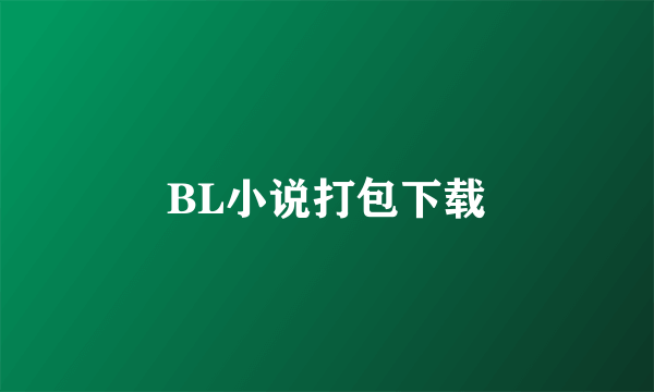 BL小说打包下载