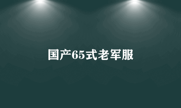 国产65式老军服