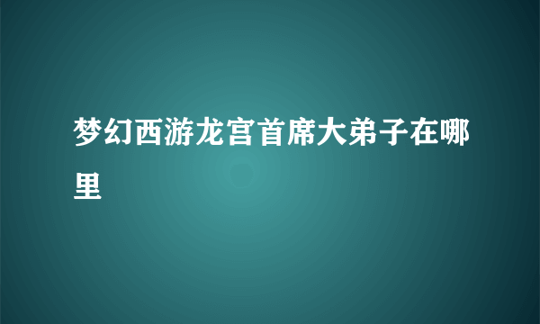 梦幻西游龙宫首席大弟子在哪里