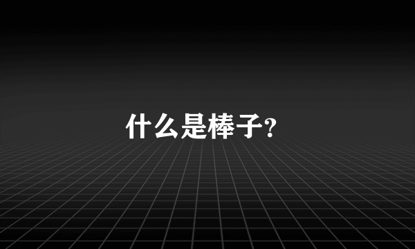 什么是棒子？