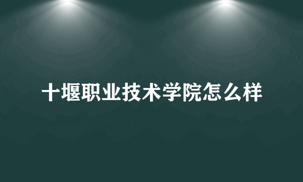 十堰职业技术学院怎么样