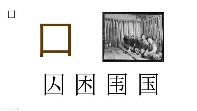 囗和口字是不是一个字啊，为什么一个大，一个小，什么意思啊，读什么