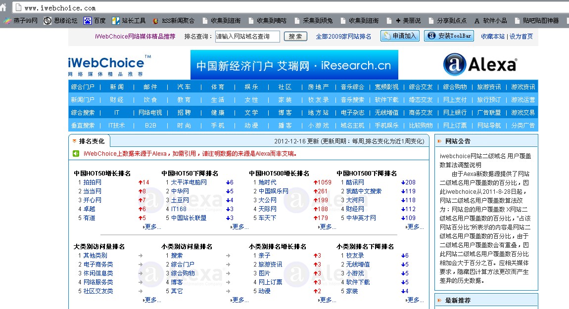 国内B2B网站排名，在哪里查得到？