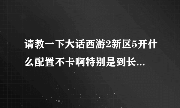 请教一下大话西游2新区5开什么配置不卡啊特别是到长安那里。。。